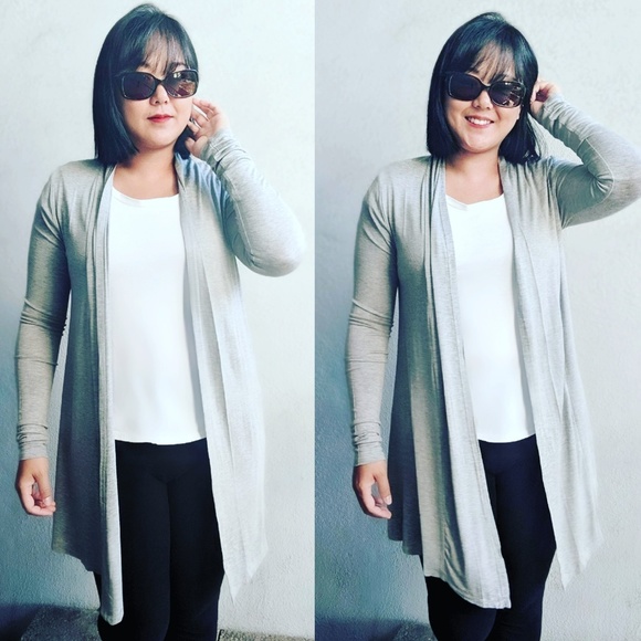 Waterfall Cardigan - Gray - Picture 2 of 3